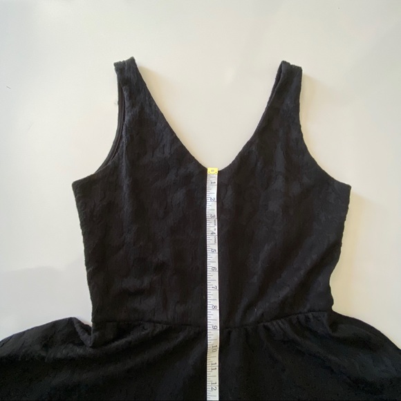 Dee Elle Mini Brocade Print Dress Black Large - Picture 5 of 10